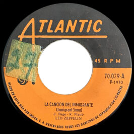 Single <br>Costa Rica (70.029) <br>Immigrant Song / Tangerine (Promo)