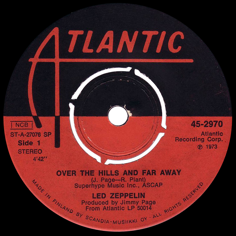 Single <br>Finland (45-2970) <br>Over The Hills and Far Away / Dancing Days - Image 3