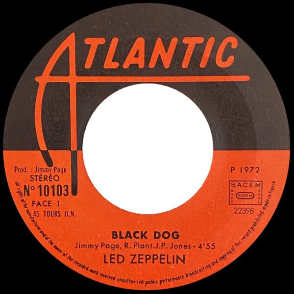 Single <br>France (10103) <br>Black Dog / Misty Mountain Hop (#3) - Image 3