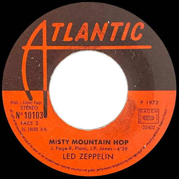Single <br>France (10103) <br>Black Dog / Misty Mountain Hop (#3) - Image 4