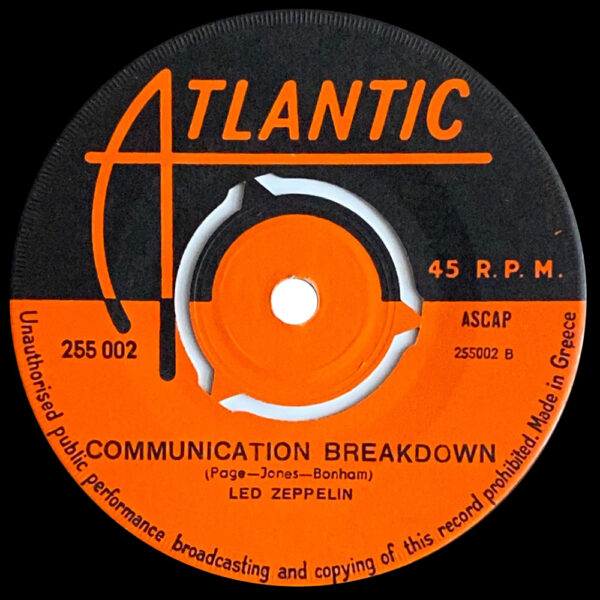 Single <br>Greece (255 002) <br>Good Times Bad Times / Communication Breakdown - Image 2