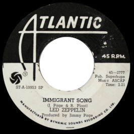 Single <br>Jamaica (45-2777) <br>Immigrant Song / Hey, Hey, What Can I Do