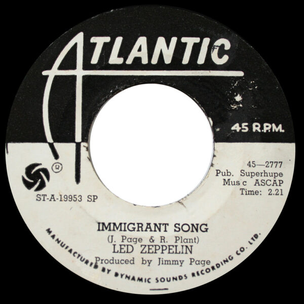 Single <br>Jamaica (45-2777) <br>Immigrant Song / Hey, Hey, What Can I Do
