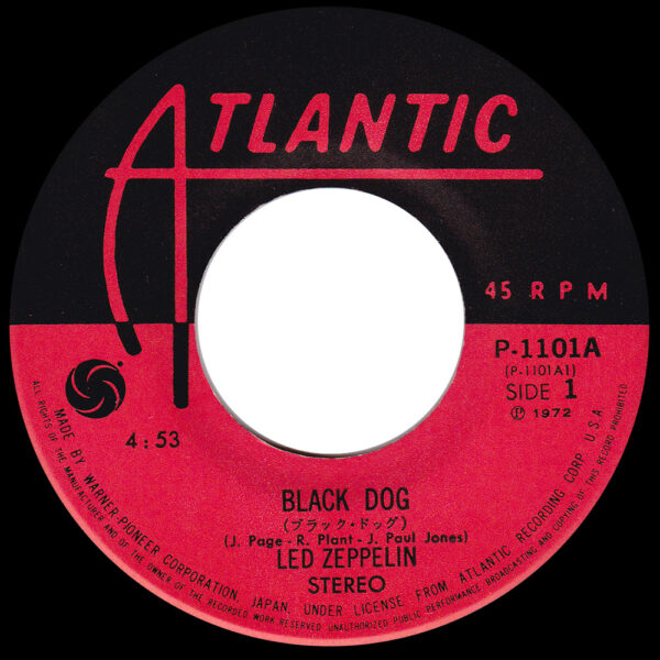 Single <br>Japan (P-1101A) <br>Black Dog / Misty Mountain Hop (#2) - Image 3