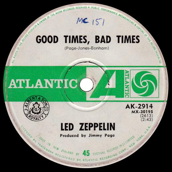 Single <br>New Zealand (AK-2914) <br>Good Times Bad Times / Communication Breakdown (#2)