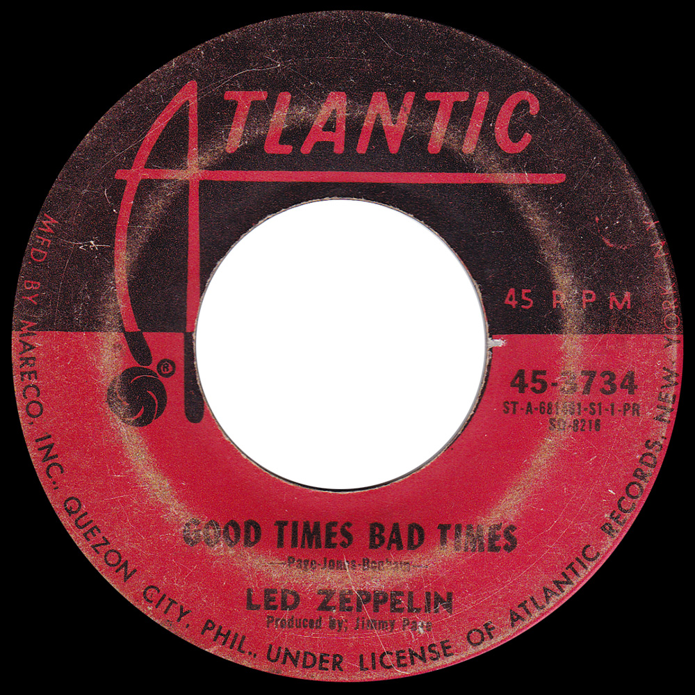 Single <br>Philippines (45-3734) <br>Good Times, Bad Times / Communication Breakdown (#1)