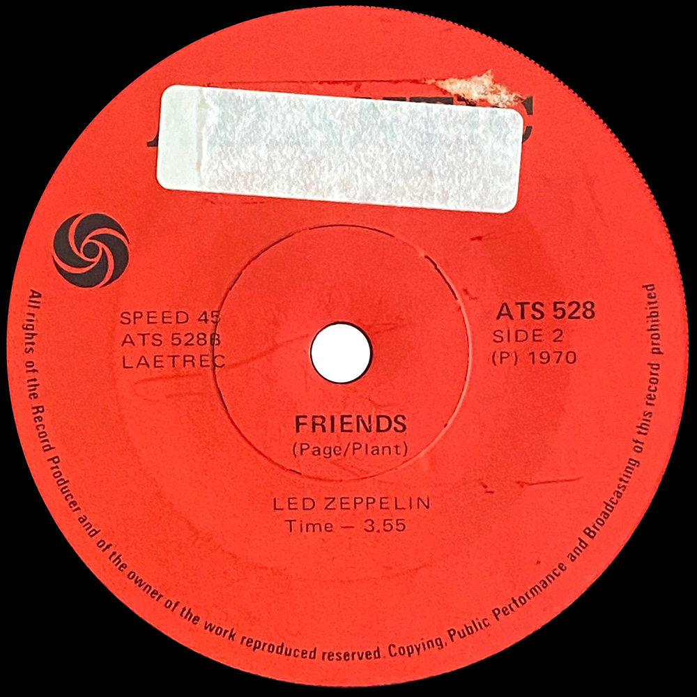Single <br>South Africa (ATS 528) <br>Immigrant Song / Friends (#2) - Image 3