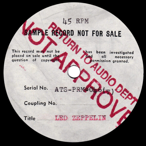 Single <br>South Africa (ATS-PRM.046) <br>Immigrant Song / Celebration Day / Bron-Y-Aur Stomp (Acetate)