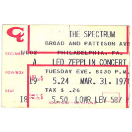 Concert Ticket <br>1970.03.31 <br>Philadelphia, PA
