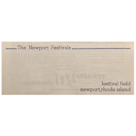 Concert Advertisement <br>1969.07.06 <br>Newport, RI (Mailer)