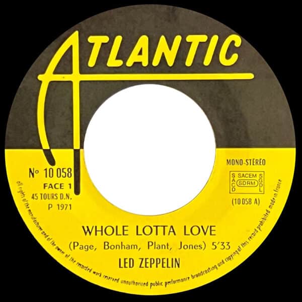 Single <br>France (10 058) <br>Whole Lotta Love / Living Loving Maid (#1) - Image 3