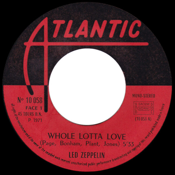 Single <br>France (10 058) <br>Whole Lotta Love / Living Loving Maid (#3) - Image 3