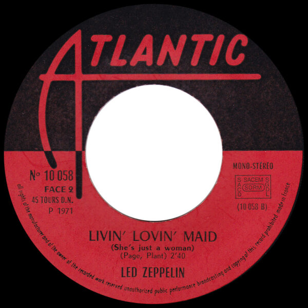 Single <br>France (10 058) <br>Whole Lotta Love / Living Loving Maid (#3) - Image 4