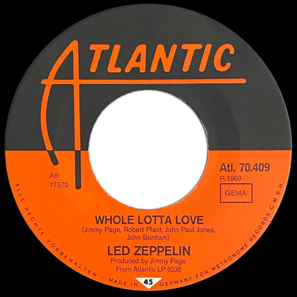 Single <br>Germany (ATL. 70.409) <br>Whole Lotta Love / Living Loving Maid (#2) - Image 3