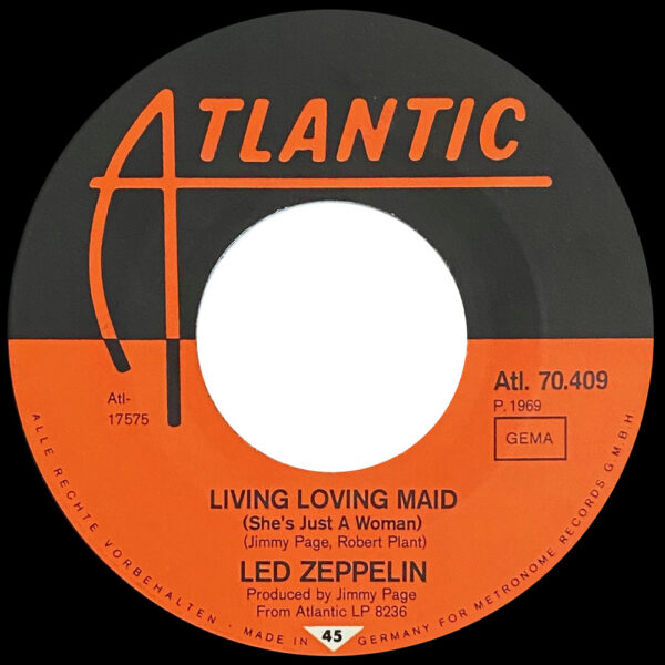 Single <br>Germany (ATL. 70.409) <br>Whole Lotta Love / Living Loving Maid (#2) - Image 4