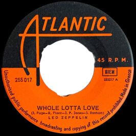 Single <br>Greece (255 017) <br>Whole Lotta Love / Living Loving Maid (#2)