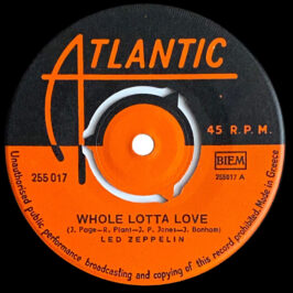 Single <br>Greece (255 017) <br>Whole Lotta Love / Living Loving Maid (#3)