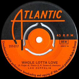 Single <br>Greece (255 017) <br>Whole Lotta Love / Living Loving Maid (#1)