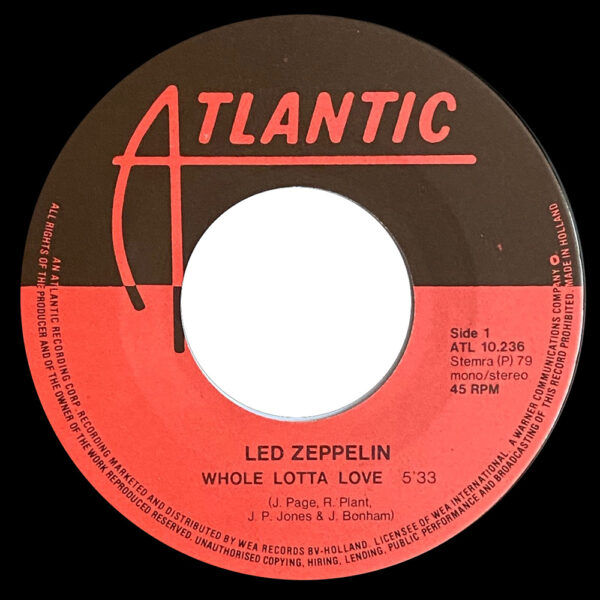 Single <br>Holland (ATL 10.236) <br>Whole Lotta Love / Immigrant Song (#3) - Image 4
