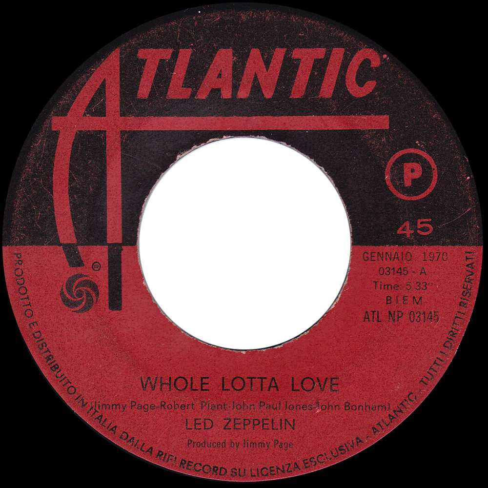 Single <br>Italy (ATL NP 03145) <br>Whole Lotta Love / Living Loving Maid (#3) - Image 3