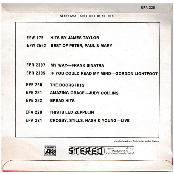 Single <br>New Zealand (EPA.220) <br>This is Led Zeppelin EP - Image 2