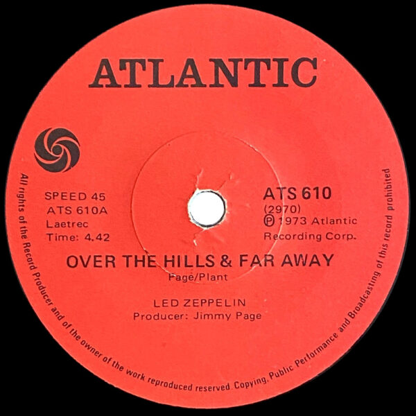 Single <br>South Africa (ATS 610) <br>Over The Hills and Far Away / Dancing Days - Image 2