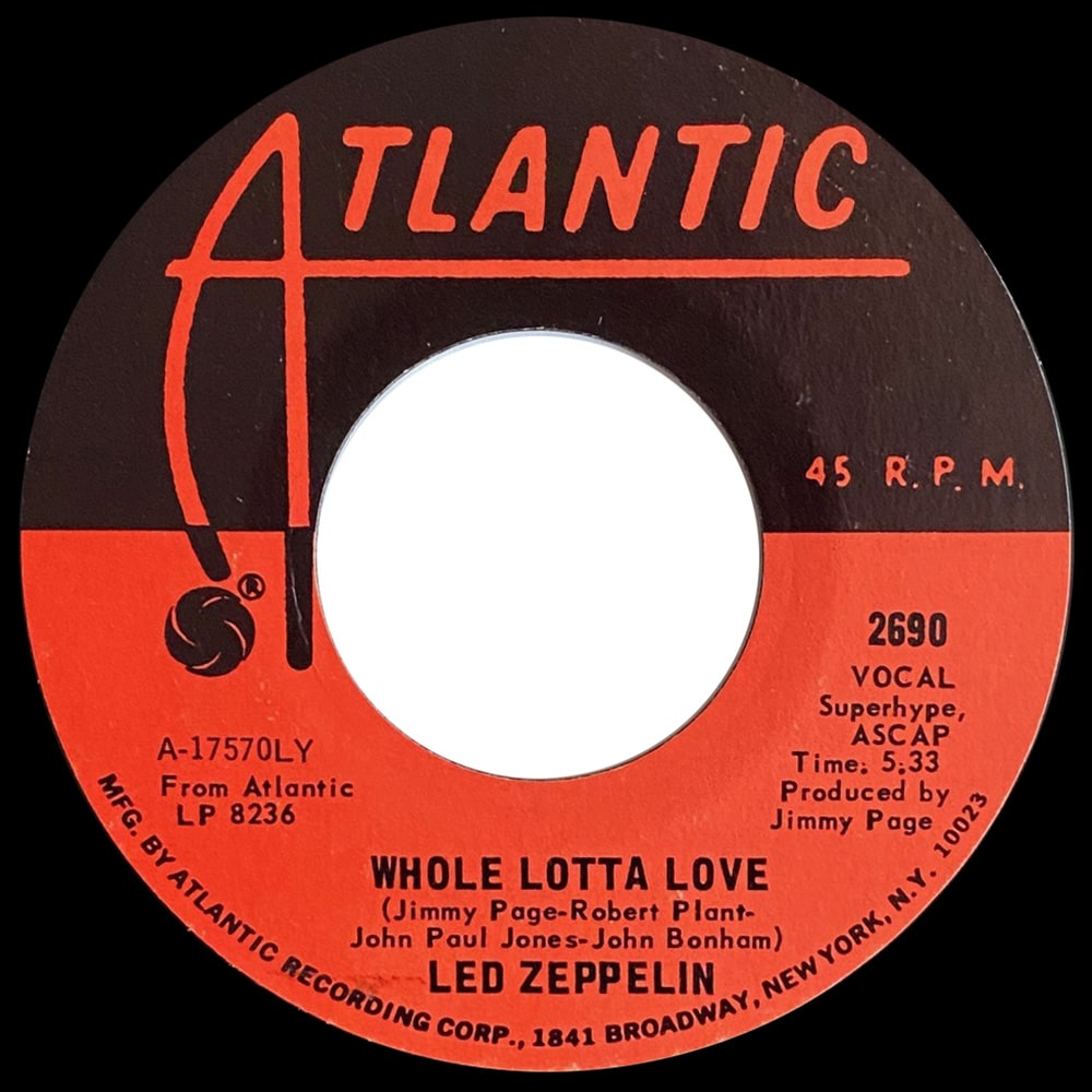 Single <br>USA (45-2690) <br>Whole Lotta Love / Living Loving Maid (#15) - Image 2