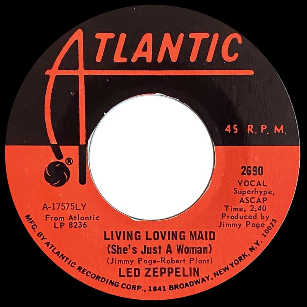 Single <br>USA (45-2690) <br>Whole Lotta Love / Living Loving Maid (#15) - Image 3