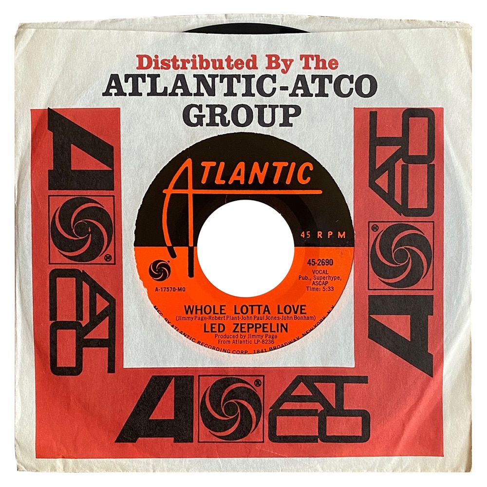 Single <br>USA (45-2690) <br>Whole Lotta Love / Living Loving Maid (#13)