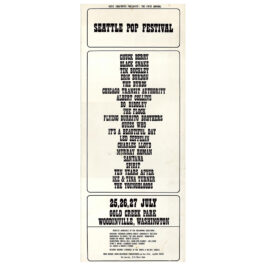 Concert Advertisement <br>1969.07.27 <br>Seattle, WA (Poster)
