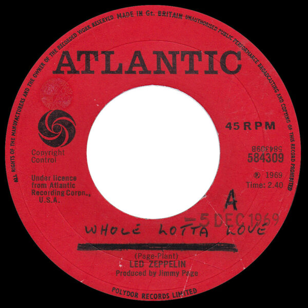 Single <br>United Kingdom (584309) <br>Whole Lotta Love / Living Loving Maid (Promo #2) - Image 4