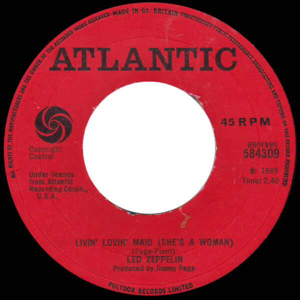 Single <br>United Kingdom (584309) <br>Whole Lotta Love / Living Loving Maid (Promo #2) - Image 5