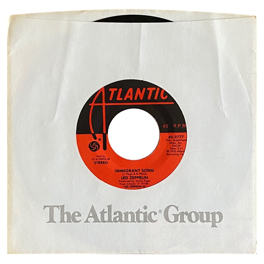 Single <br>USA (45-2777) <br>Immigrant Song / Hey, Hey, What Can I Do (#06)