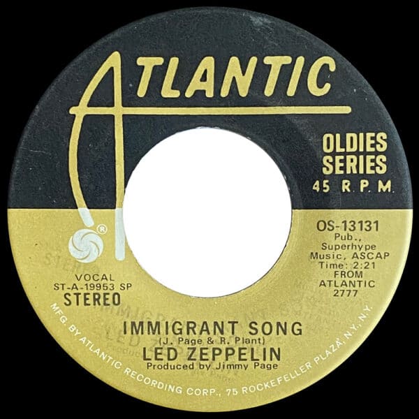Single <br>USA (OS-13131) <br>Immigrant Song / Hey, Hey, What Can I Do (#4) - Image 2