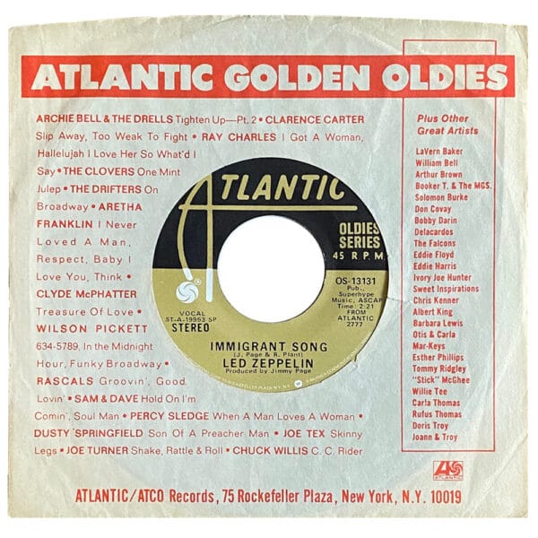 Single <br>USA (OS-13131) <br>Immigrant Song / Hey, Hey, What Can I Do (#6)