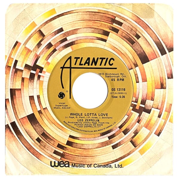 Single <br>Canada (OS 13116) <br>Whole Lotta Love / Living Loving Maid (#2)