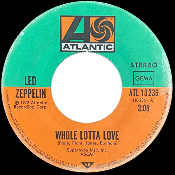 Single <br>Germany (ATL 10236) <br>Whole Lotta Love / Immigrant Song (#5) - Image 3