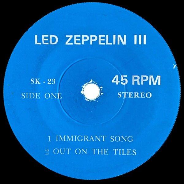Single <br>Indonesia (SK-23) <br>Immigrant Song / Out on the Tiles / Celebration Day / Tangerine - Image 3