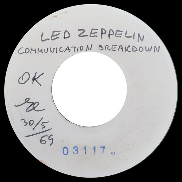 Single <br>Italy (ATL NP 03117) <br>Good Times, Bad Times / Communication Breakdown (Test Pressing) - Image 4
