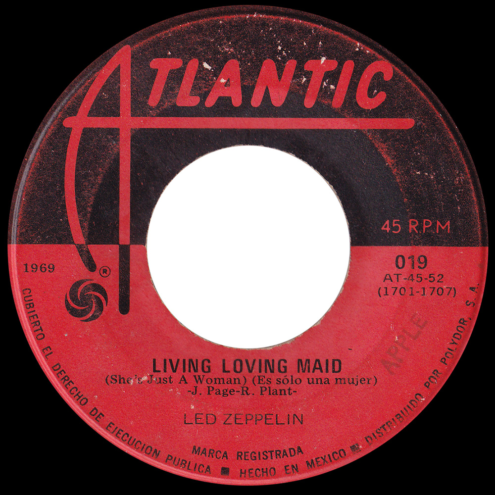Single <br>Mexico (019) <br>Whole Lotta Love / Living Loving Maid - Image 2