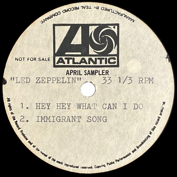 Single <br>Mozambique (N/A) <br>Immigrant Song / Hey, Hey, What Can I Do (Acetate) - Image 2