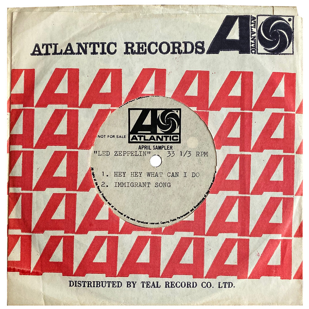 Single <br>Mozambique (N/A) <br>Immigrant Song / Hey, Hey, What Can I Do (Acetate)