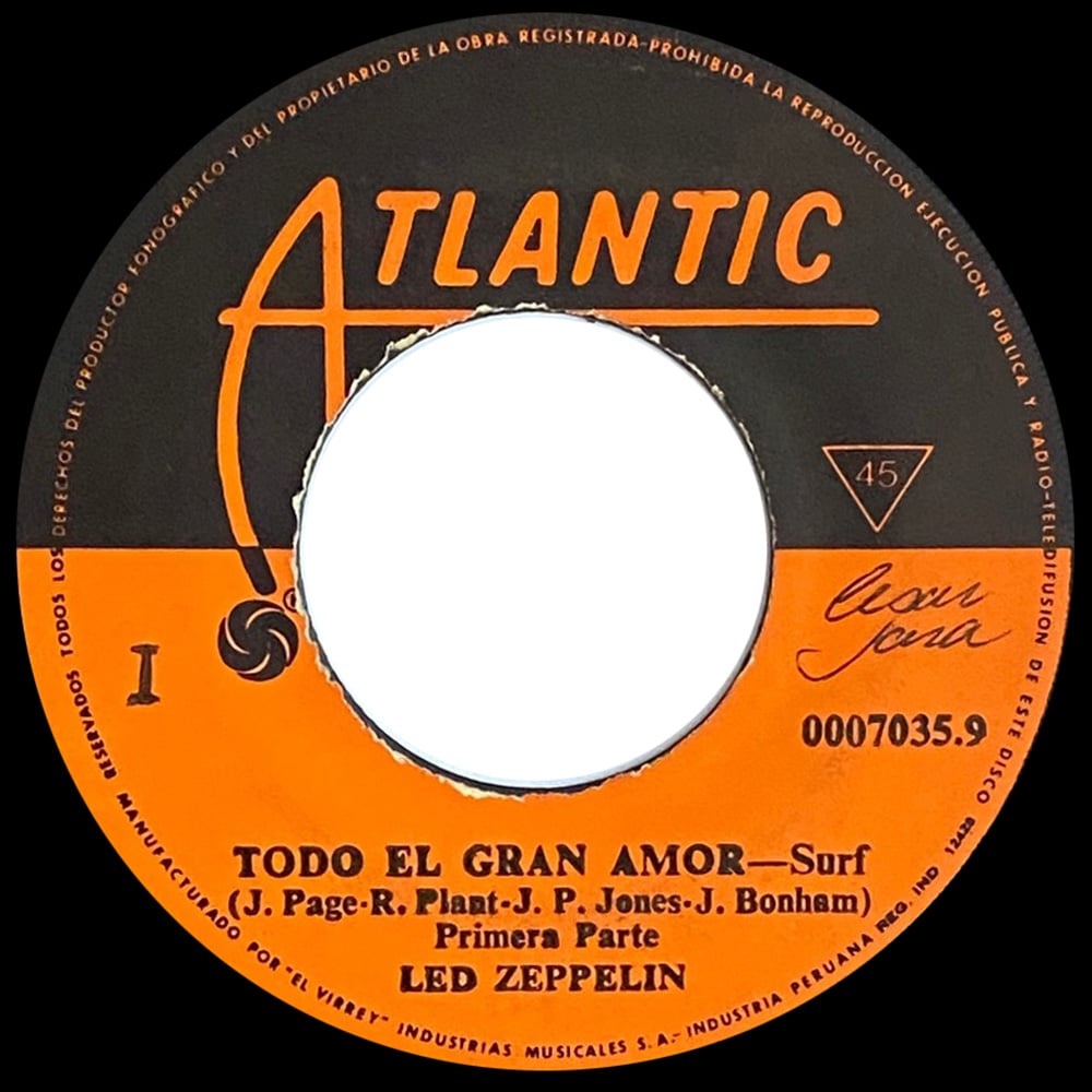 Single <br>Peru (0007035.9) <br>Whole Lotta Love / Whole Lotta Love (#1) - Image 2