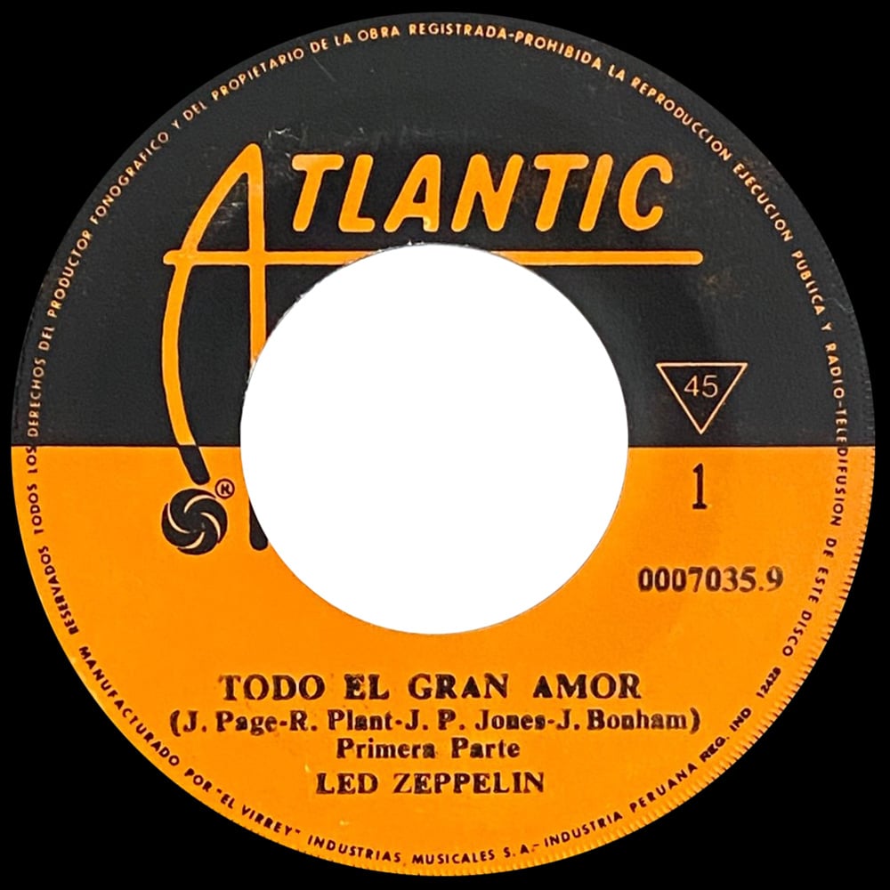 Single <br>Peru (0007035.9) <br>Whole Lotta Love / Whole Lotta Love (#2) - Image 2