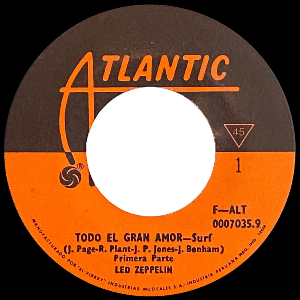 Single <br>Peru (F-ALT 0007035.9) <br>Whole Lotta Love / Whole Lotta Love (#3) - Image 2