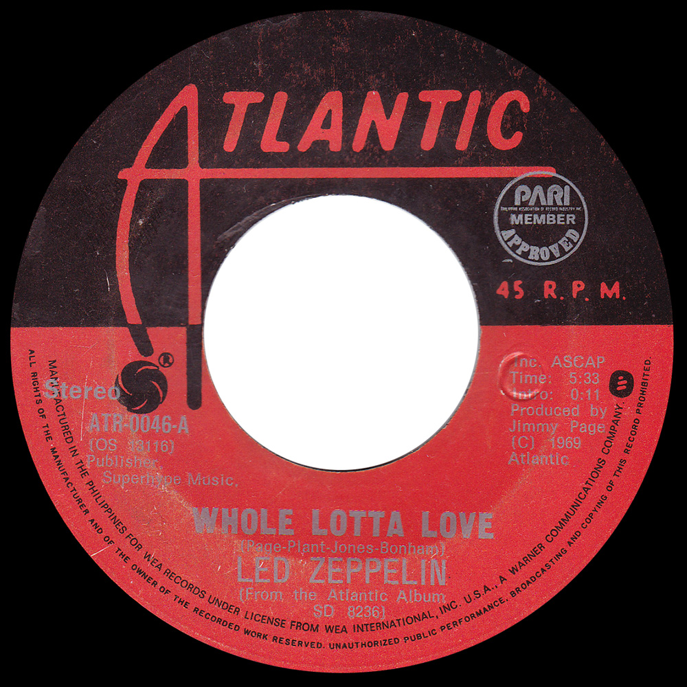 Single <br>Philippines (ATR-0046) <br>Whole Lotta Love / Living Loving Maid (#2)