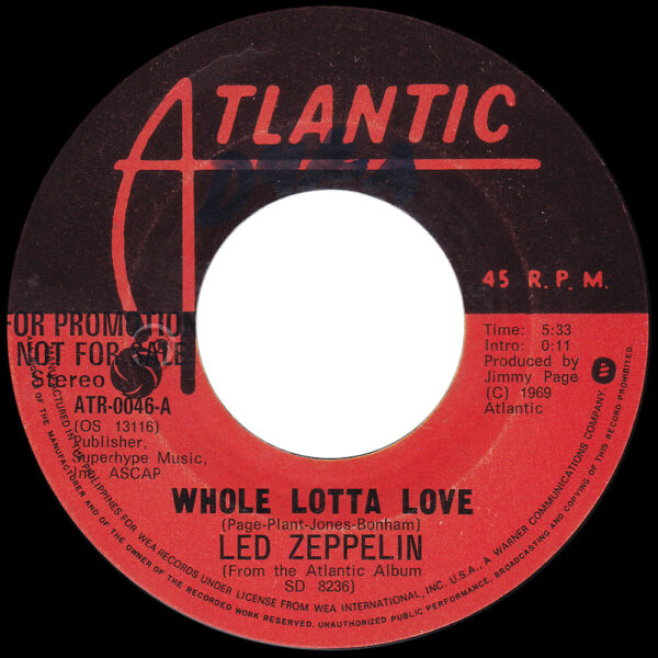 Single <br>Philippines (ATR-0046) <br>Whole Lotta Love / Living Loving Maid (promo)