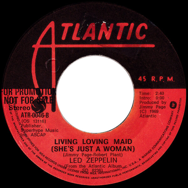 Single <br>Philippines (ATR-0046) <br>Whole Lotta Love / Living Loving Maid (promo) - Image 2