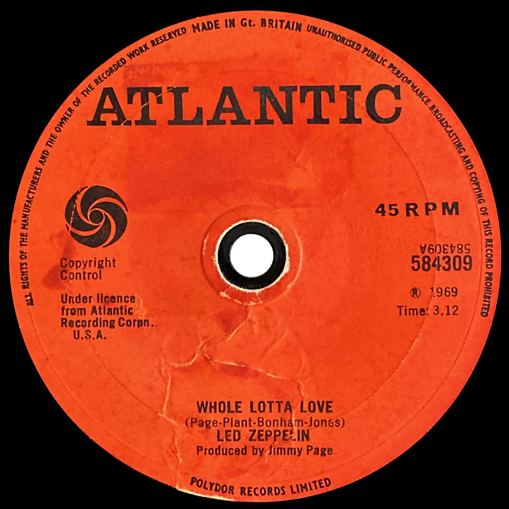 Single <br>United Kingdom (584309) <br>Whole Lotta Love / Living Loving Maid (Test Pressing)