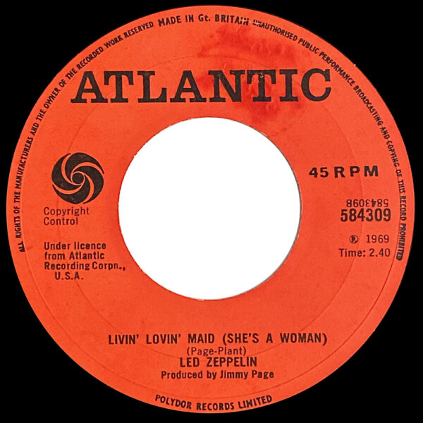 Single <br>United Kingdom (584309) <br>Whole Lotta Love / Living Loving Maid (Promo #2) - Image 3